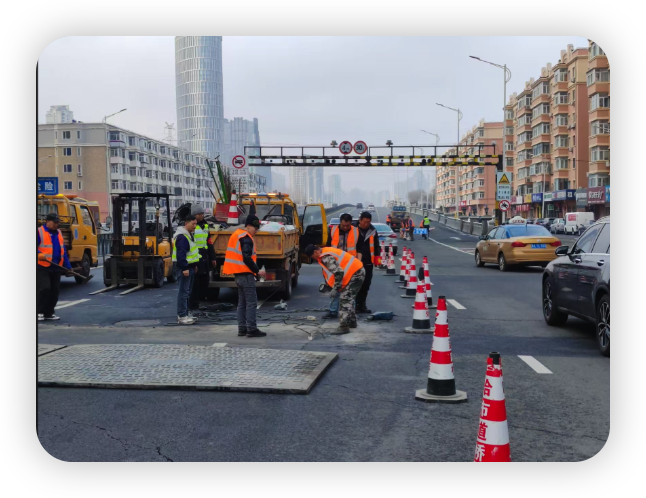 鄞州道路维修施工队：城市建设的守护者